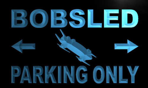 Bobsled Parking Only Neon Light Sign